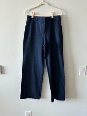 J. Crew Navy Wide-Leg Trousers
